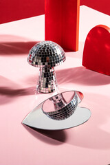 Funky Mirrored Mushrooms for valentine day