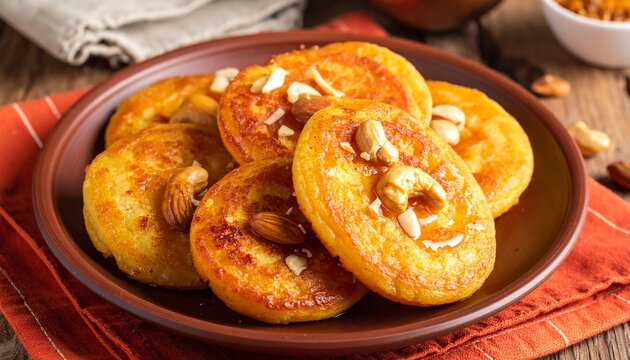 Madhya Pradesh Malpua Pancakes. Traditional Indian Food