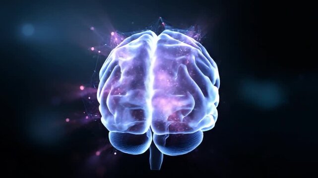 Illuminated Mind: A luminous illustration of the human brain, showcasing intricate neural networks and cognitive activity, sparking imagination and a thirst for knowledge.