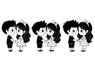 Kawai Couple Holding Hands