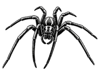 spider on white background