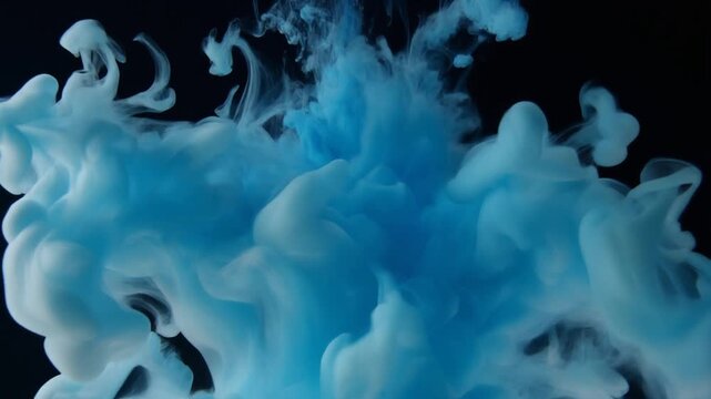 Dynamic deep blue liquid cloud spreading fluid