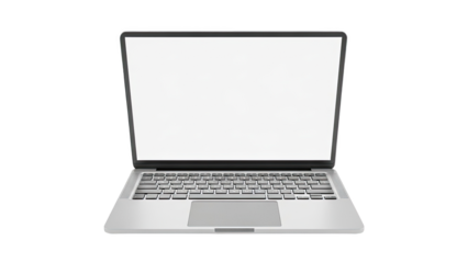 Open Laptop with Blank Screen