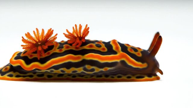 Spanish Shawl Nudibranch Sea Slug Orange Cerata Marine Life.