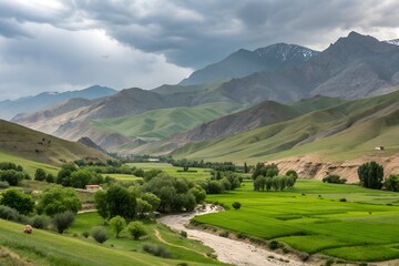 Obraz premium Afghan nature landscape travel tourism destination Asia vacation advertising promotion scenic countryside mountains deserts travel accessories journey adventure tourism marketing concept design poster