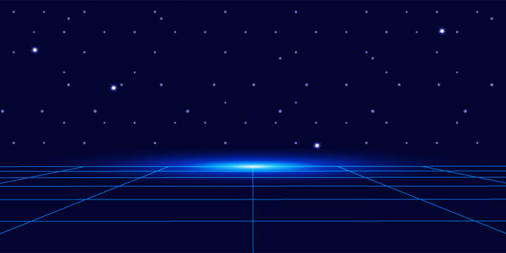 START NEW GAME .press start button .pixel art .8 bit game. retro game. for game assets in vector illustrations. Retro Futurism Sci-Fi Background. glowing neon grid. and stars from vintage arcade comp