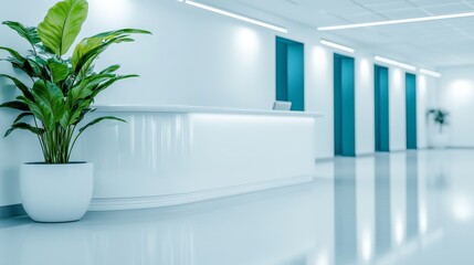 Vibrant green houseplant in minimalist white ceramic pot perfectly situated on clean white floor enhancing modern interior aesthetics.