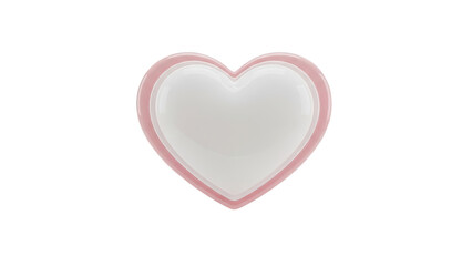 Layered Pink and White Heart Shape