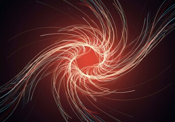 Abstract digital visualization showcasing warped lines and flowing energy, representing complex geometry and theoretical curved space concepts, gradient, dimension, fluid