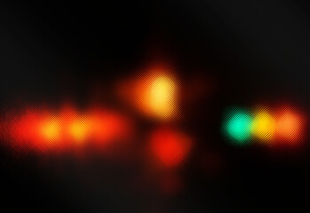 Abstract night cityscape featuring colorful bokeh lights and glowing orbs creating a moody, cinematic atmosphere for design projects, photography art, and nightlife theme visuals