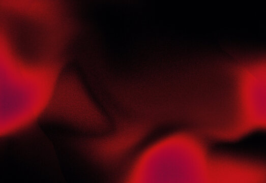 Close up abstract red and black texture with soft glowing orbs and grainy noise, creating a dramatic moody background suitable for design projects and art photography
