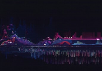 Abstract digital noise background with colorful distorted pixels, dynamic lines, and broken signal interference aesthetic overlay, stripes, pattern, dynamic