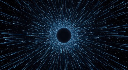 Abstract flowing animation background. Seamless loop of glowing light and moving particles creating an endless digital tunnel effect, virtual, dynamic, wave