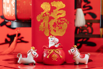 New Year image materials for the Year of the Horse