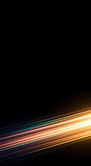 Dynamic visualization of capital flow and financial health using smooth, bright light trails moving rapidly across a dark background, capital, digital, futuristic