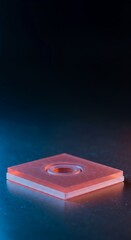 Pure, smooth, and clean substrate surface ready for thermal processing and material deposition in a science laboratory environment, pristine, material, solid