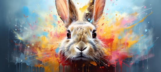 realistic photo of lady rabbit,generative AI