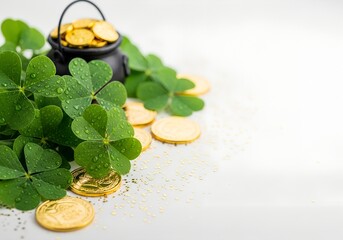 Saint Patrick&rsquo;s Day Festive Background with Copy Space