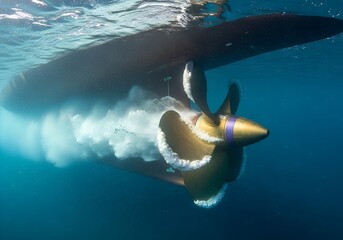ship propeller underwater