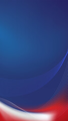 Patriotic Red White and Blue Abstract Wave