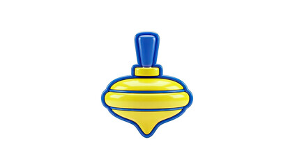 Yellow and Blue Spinning Top Toy