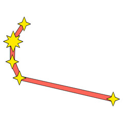 Corona Australis constellation illustration hand drawn isolated vector © Fathur Kiwon