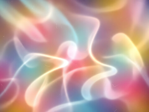 Arte iridiscente de conexiones luminosas con l&iacute;neas fluidas abstracto. Fondo de pantalla para tablet colorido