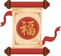 Chinese Fortune Scroll