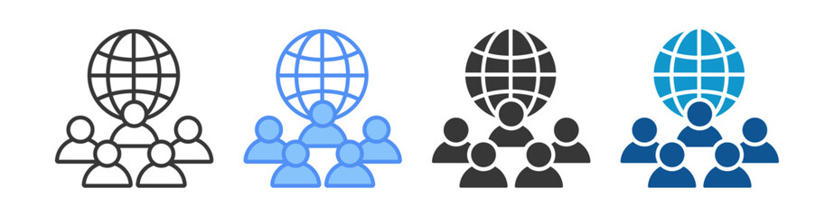 Culture Icon Set Vector Collection Isolated In Black And White