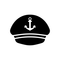 Captain hat vector illustration icon template