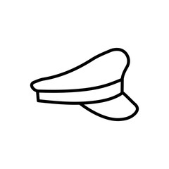 Captain hat vector illustration icon template