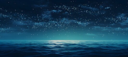 Pointillist grunge design of Ocean with abstract dotted pattern,generative AI