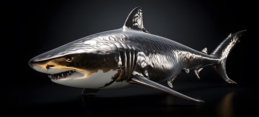 realistic photo of a glossy shark ,generative AI