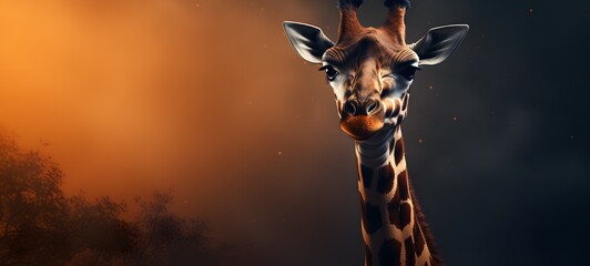 realistic photo of a glossy giraffe,generative AI