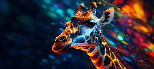 realistic photo of a glossy giraffe,generative AI