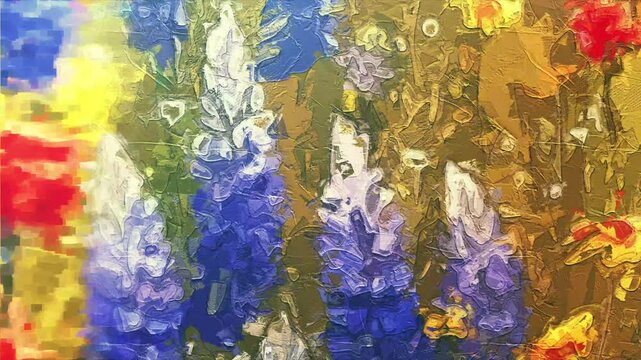 Various oil paintings, flowers, roses, peonies, moons, ducks, lotus leaves, lotus flowers, lakes, tulips, forests, mountain scenery