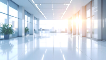 Bright and Modern Office Interior with Natural Light.