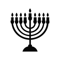 A menorah icon bold outline vector illustration design