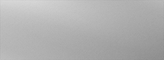 Thin slash line seamless pattern. Repeated fine diagonal lines background. Pinstripe wallpaper. Black and white tilted slanted strip backdrop. Repeating oblique linear texture overlay.Eps10