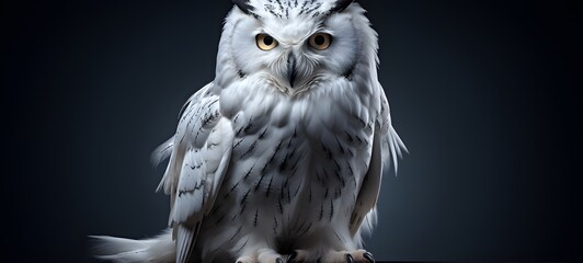 realistic photo of a glossy white owl ,generative AI