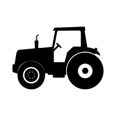 A tractor icon bold outline vector illustration design