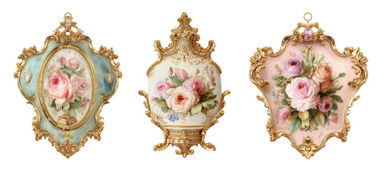 Elegant Rose Ornaments in Pastel Tones for a Charming Festival Display