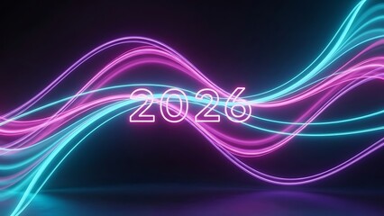 neon light 2026 purple pink background