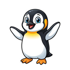 Obraz premium penguin cartoon isolated on white