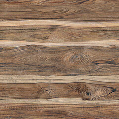 Rustic Brown Wood Planks Texture, Seamless Weathered Timber Background with Natural Knots and Grain