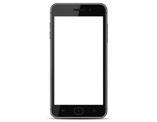 Smartphone Mockup with Blank Screen for App and Website Design.