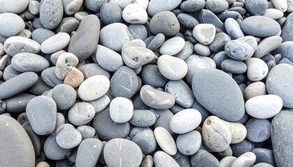 Smooth Beach Pebbles - A Study in Texture and Tone.