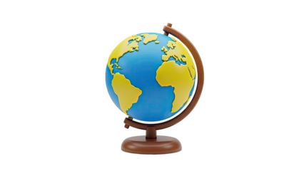Stylized Globe on Wooden Stand