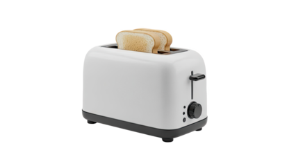 White Toaster with Two Slices of Toast