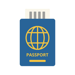 International passport document with globe icon vector illustration isolated
